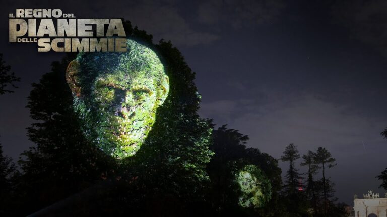 IL REGNO DEL PIANETA DELLE SCIMMIE – Tree mapping al Parco Sempione di Milano e un nuovo trailer!