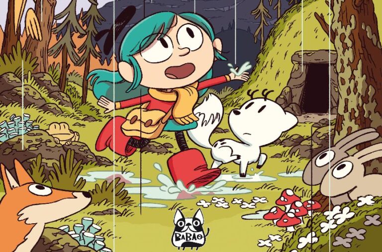 “Hilda e Twig al riparo dalla pioggia”: la bimba dai capelli blu creata da Luke Pearson torna all’avventura nei boschi, dopo il successo su Netflix